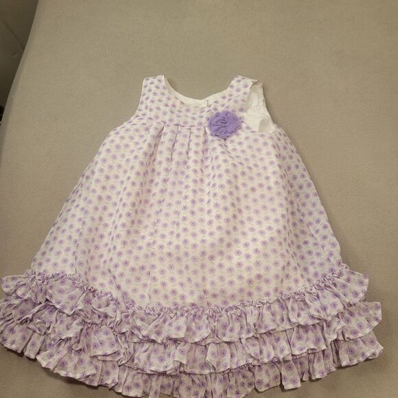 Pastourelle by Pippa & Julie Purple Floral Toddler Girl Dress Size 3T - Picture 1 of 5